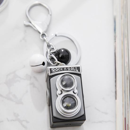 Брелок Легкий Портативный Светодиодный Звуковой Световой Дизайн Ретро Форма Камеры Брелок Сумка Рюкзак Брелок Подвеска Аксессуар