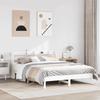 VidaXL Bed Frame with Headboard White 140x200 Cm Solid Pine Wood, Bed, Bedroom Furniture, Wooden Bed, Bed 3306889