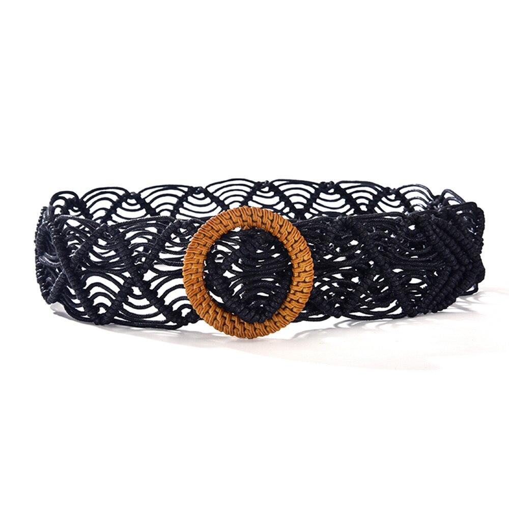 Женский пояс, модный ретро-ремень из вощеной веревки, плетеный на талии, этнический стиль, плетеный вручную, очень широкий на талии, в паре с поясом для юбки, пальто