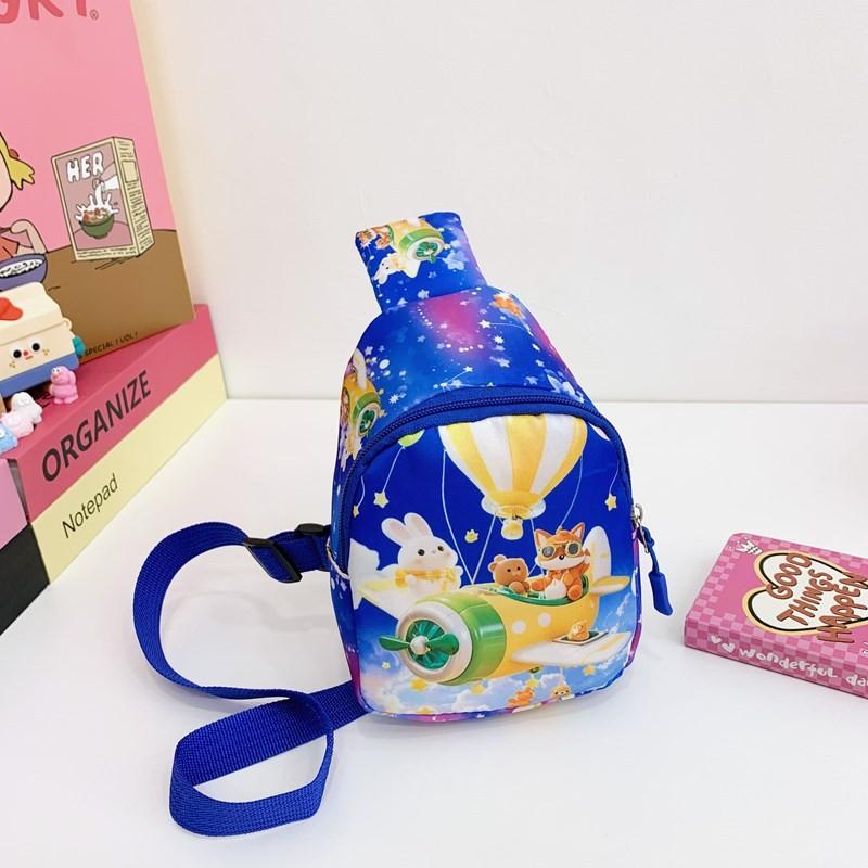 Cartoon Kids Chest Bag With Polyester Lining For Daily Use Suitable For Toddlers
