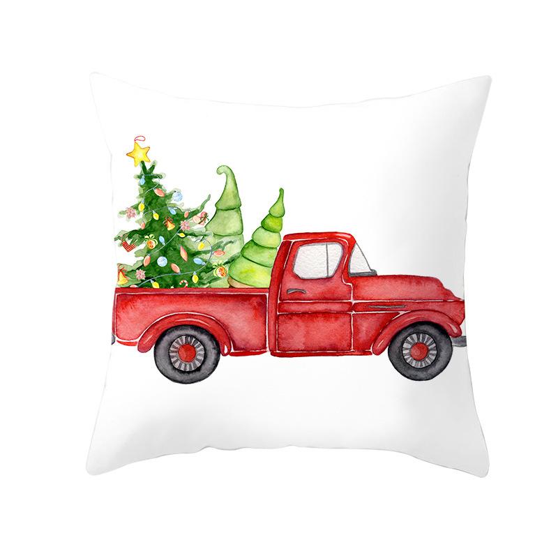 Красная машина Рождественская елка Чехол для подушки Санта-Клауса Рождественская наволочка для дома, дивана, стула, кровати, наволочка