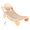 Cat Scratcher Lounge Spacious Anxiety Relief Sisal Cat Scratcher Bed Hammock Chair with Toy Ball