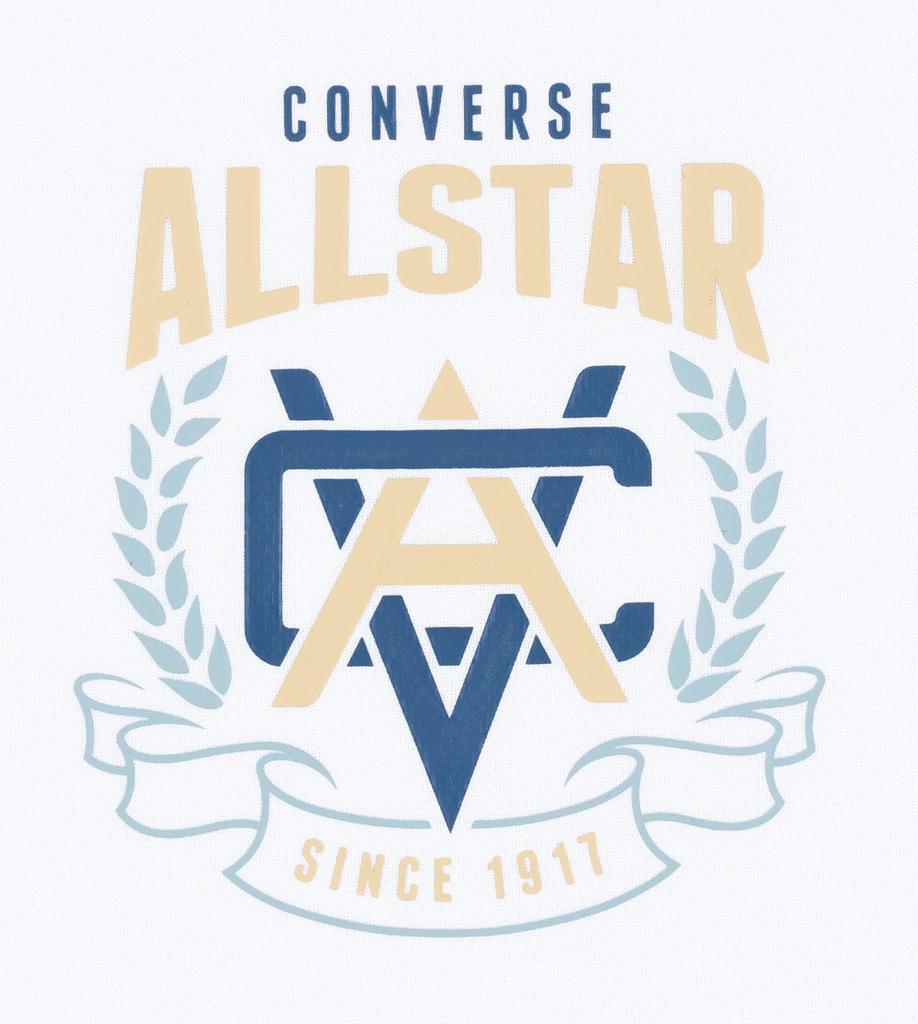 Converse CB251355 Баскетбольная футболка с коротким рукавом с принтом, белая футболка