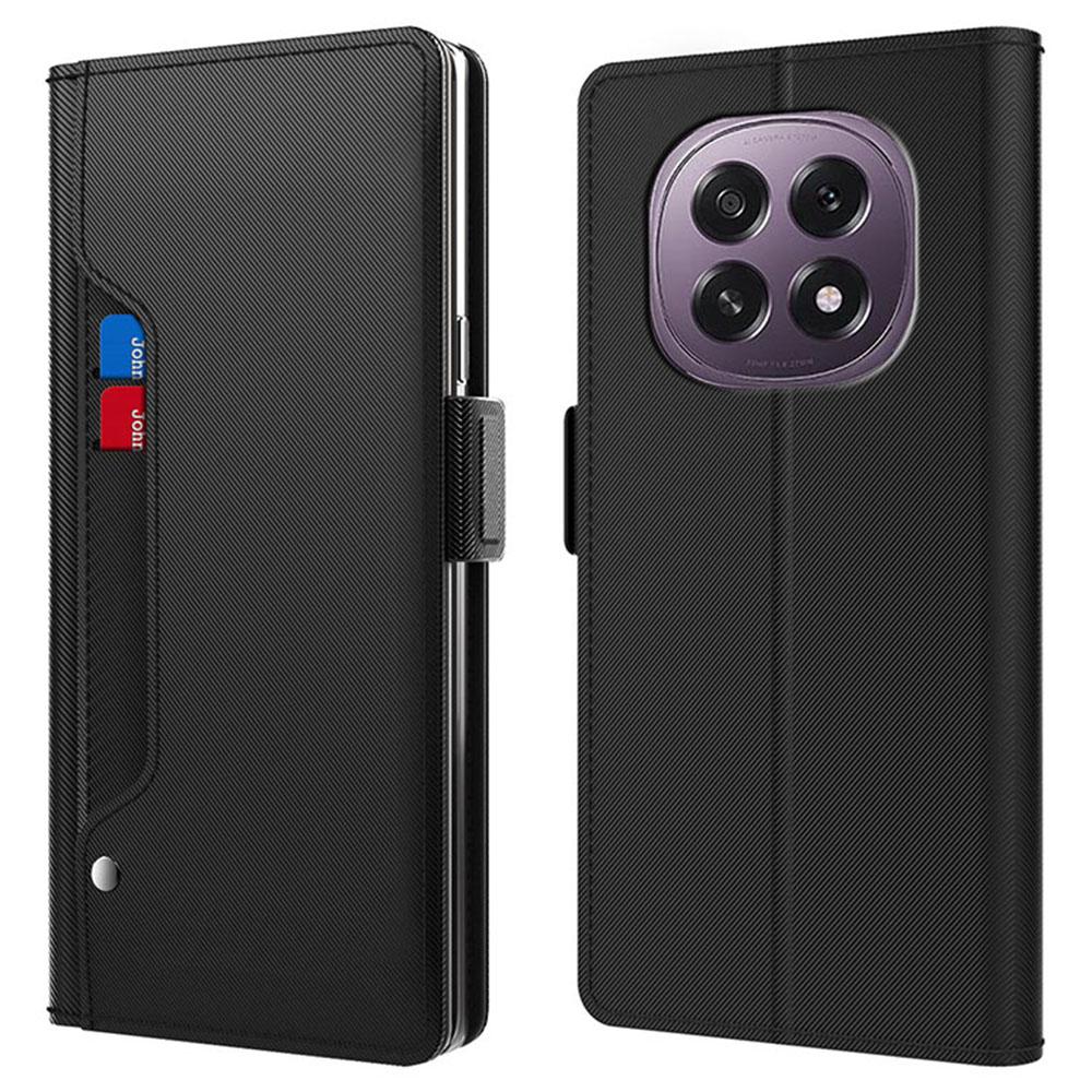 For Oppo F29 5G/A5 5G Case Stand PU Leather Phone Cover Card Holder Mirror