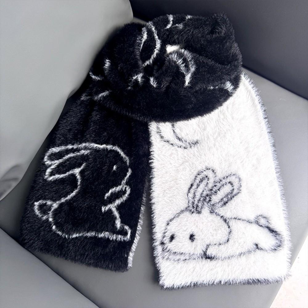 Cat Winter Scarf Warm Pashmina Cute Mink Wool Scarf Women