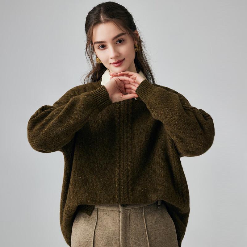 ПАЛУОПО Женский кашемировый свитер крупной вязки «косичка»