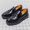 Fashion Fashion New Tassel Loafers New Men's Pointed Thick-soled Leather Shoes Designer Formal Wedding Dress Homecoming Footwear