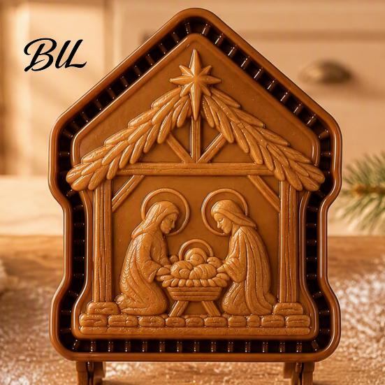 Fondant Decorating Tools Christmas Mini Pie Mold, Festive Faith Inspired Dough Press And Cookie Makers Cutter, Religious Stamp for Seasonal