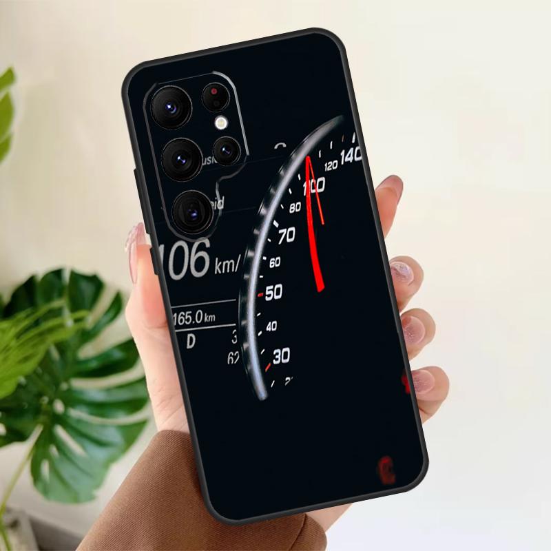 Cool Retro Speedometer Soft Case For Samsung Galaxy S21 S22 S23 S24 S25 Ultra S9 S10 Plus S20 FE S24 FE Phone Cover