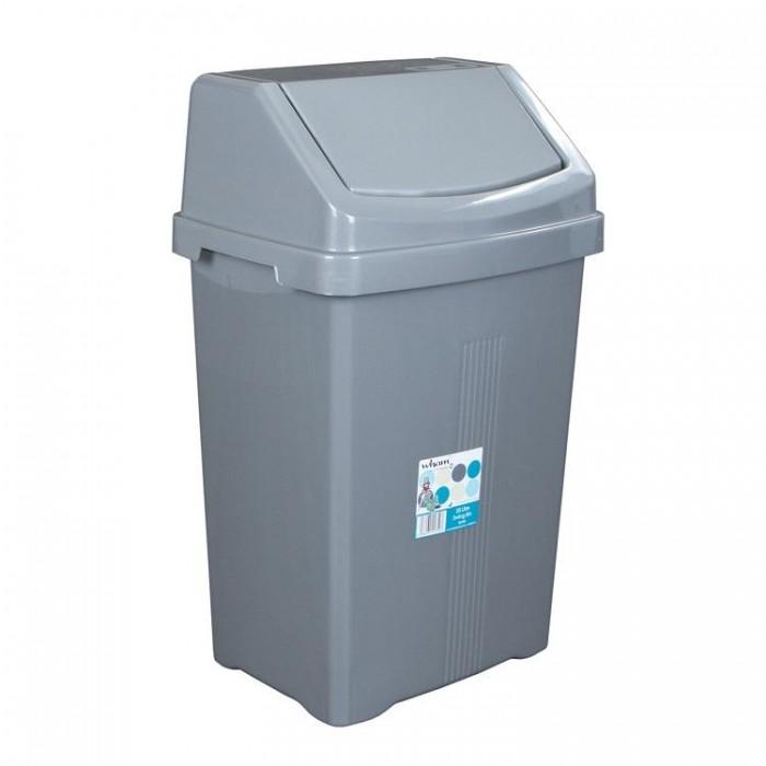 Casa 25L Swing Bin Silver