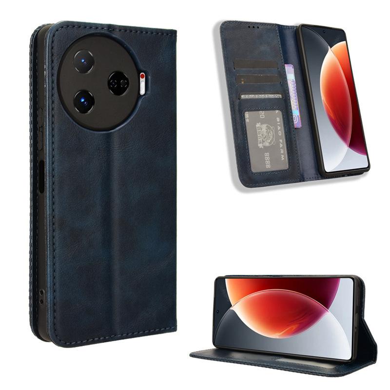 Flip Cover For Tecno Camon 30 Pro 5G/CL8 Leather Case [Flip Vintage Leather] Shockproof Durable Retro Phone Case