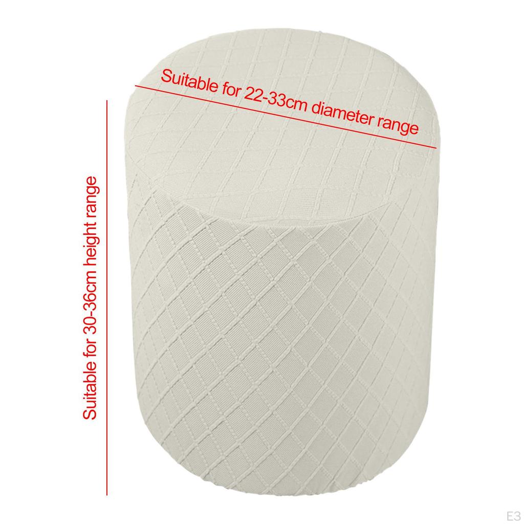 Круглые эластичные чехлы для пуфиков. Подставка для ног. Чехлы для диванов. Чехлы на табуреты для ног. Белые.