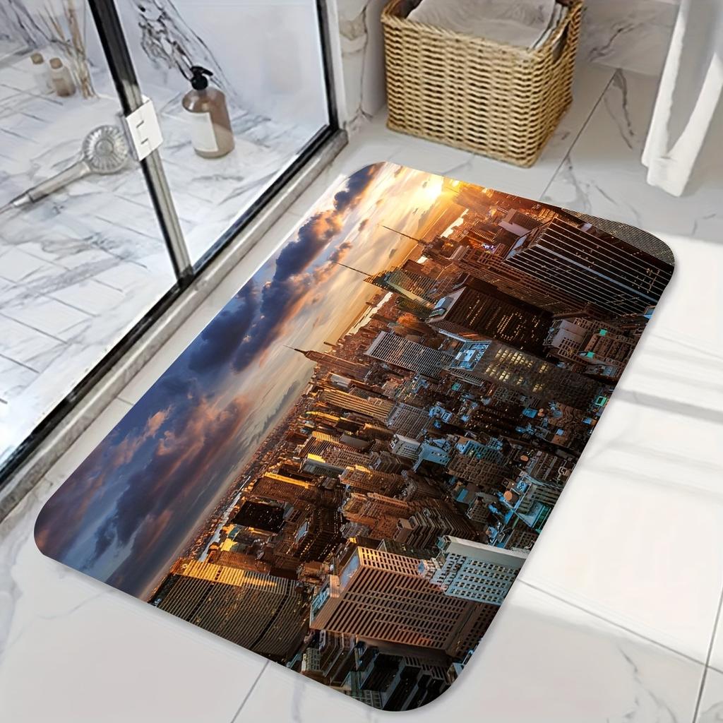 1PC Cyberpunk Skull Pattern Kitchen Rug Non-Slip Door Mat Pop Design Bathroom Rug Bath Mat Carpet for Home Sink Laundry Decor