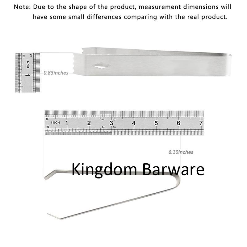 Ice Tongs, Stainless Steel Ice Tongs, 5.9 Inches (15 cm) Bar Tool Bar Accessories