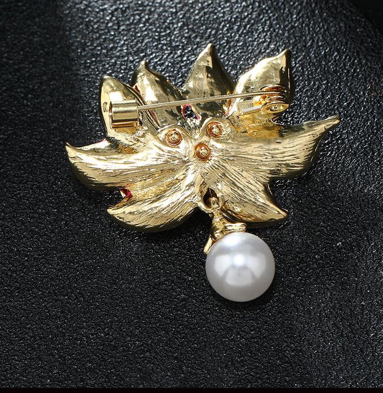 Women'S Day National Tide Style Lotus Brooch High-End Pearl Brooch Women'S Elegant Cheongsam Accessories Pin Accessories Batch