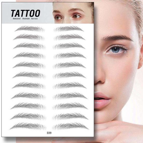 Eyebrow Sticker Waterproof Hair-Like 3D Long Lasting Eyebrows Tattoo Makeup Patches
