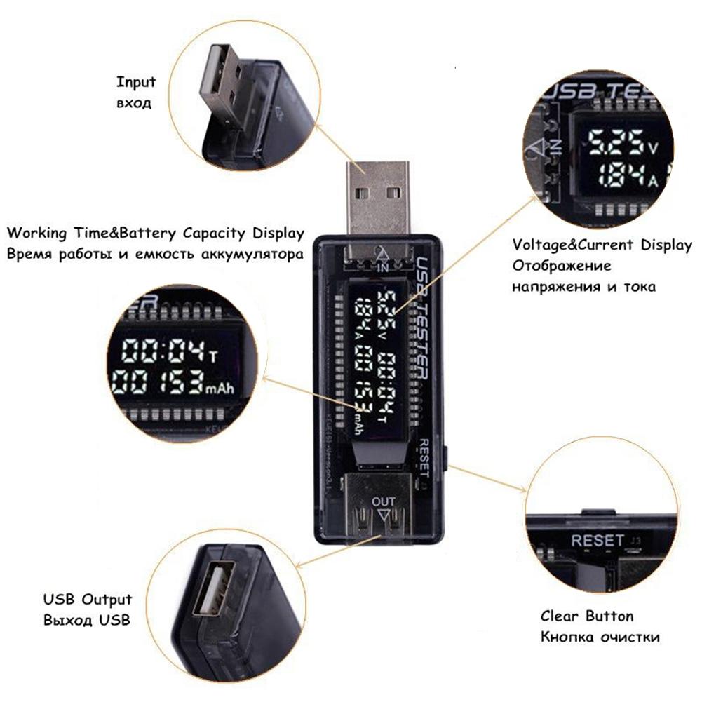 USB Voltmeter Electrical Mobile Power Testing Tools