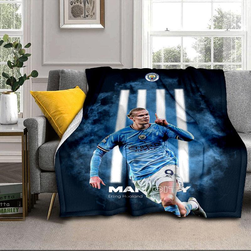 Haaland Portable Blanket/Soft Blanket Bedding Blanket Suitable for Travel Camping Living Rooms Offices Sofas Fan Gifts
