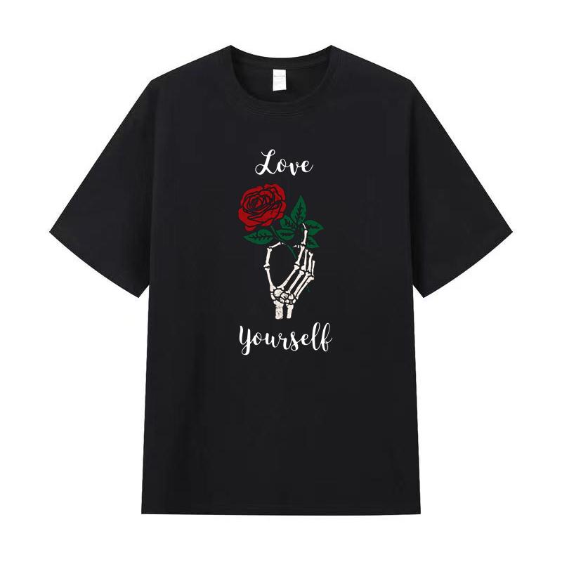 Летняя мужская футболка высокого качества из хлопка с короткими рукавами и принтом, женская футболка, модная спортивная рубашка, повседневный топ для бега