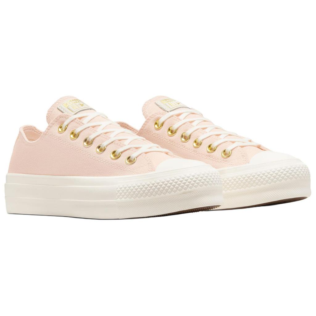 Converse Chuck Taylor All Star Lift Gold Comfortable Soft Low Top Canvas Shoes Women Sneakers Pink A12584C