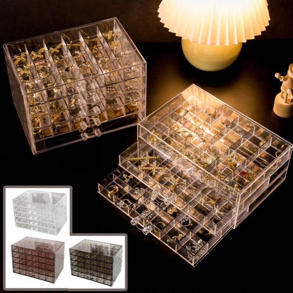 120Grids Jewelry Storage Box Drawer Style Jewelry Sorting Box Nail Art Organizer Box Desktop
