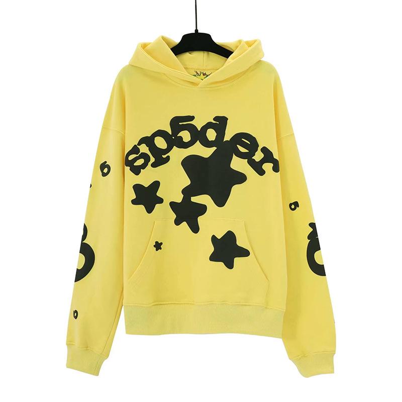 Heavyweight Spider Web Foam Print Fleece Hoodie (450G)