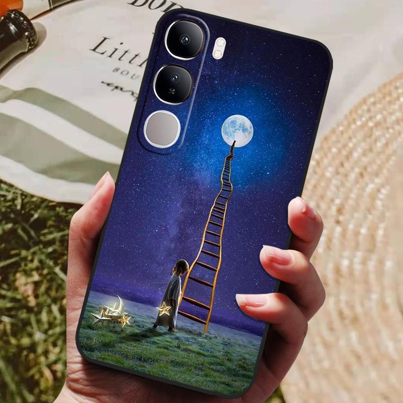 Для Vivo V40 Lite 4G 5G V40Lite (ИДН) V40E V 40 SE Чехол Роскошный Расписной Телефон Силиконовая Задняя Крышка Для Vivo Y200 Y300 Чехлы Корпус