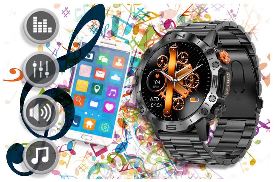Smartwatch Męski Gravity Gt20-1 - Amoled, Dodatkowy Pasek (Sg024A)