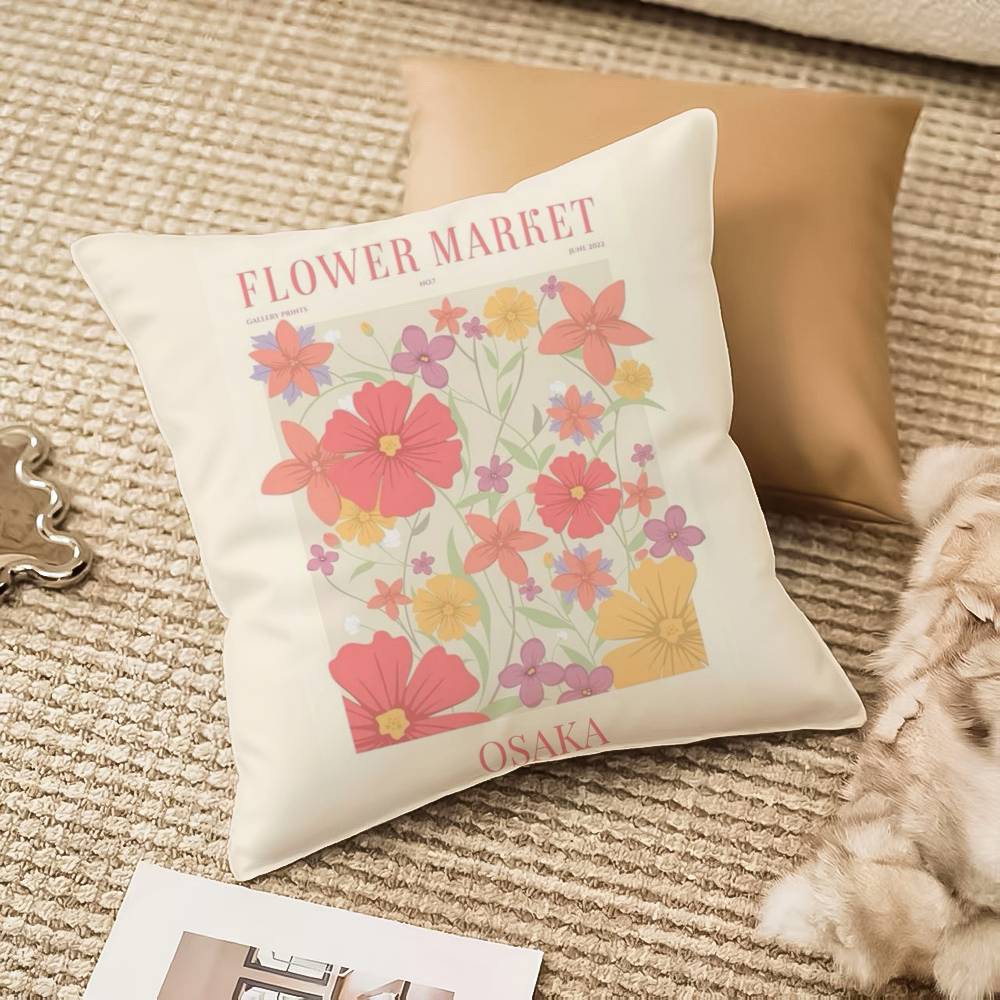Наволочка Fl-lower M-market Защита от пылевых клещей Невидимая молния Диван-кровать