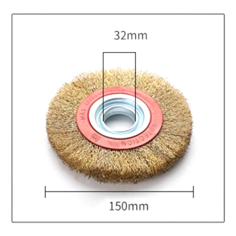 6-дюймовая проволочная колесная щетка из нержавеющей стали для настольной шлифовальной машины, полировки, удаления заусенцев, ржавчины и краски