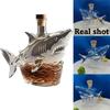 Jaws 50th Whiskey Bottle Shark Statue Wine Decanter Fun Wine Bottle  Home Bar