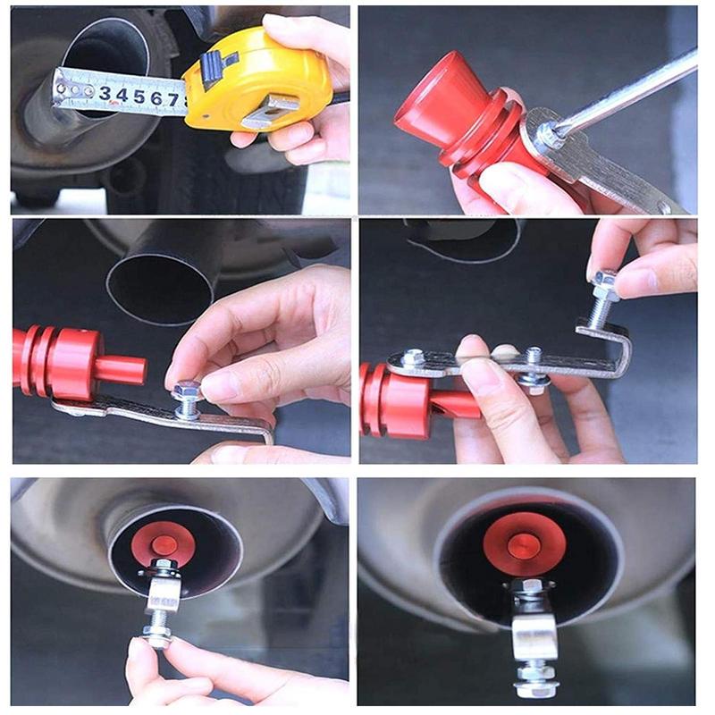 Универсальный автомобильный турбозвуковой свисток, глушитель, свисток выхлопной трубы, поддельный симулятор свистка, автозапчасти для автостайлинга