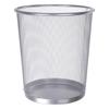 Mesh Iron Trash Can Open Top Large Capacity Well Ventilated Round Waste Basket Bin for Home Office