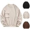 Men'S Fleece Round Neck Pullover With Fleece Solid Color Hoodie And Fleece Fleece Fleece Jacket