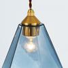 Interform LT-4074AM Lapis Lazuli Pendant Light with Amber Glass and LED Bulbs, Elegant and Feminine Design