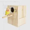 Wood Bird House Nest Birds Breeding Box Bird Parrot Breeding Decorative Cages Pet Accessories Home Balcony Decoration Mating Box