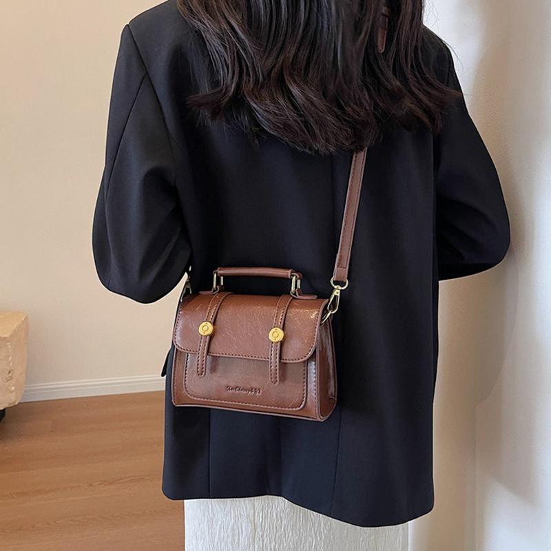 2024 New Trendy Textured Retro Bags for Women, Popular and Versatile Crossbody Bags, Fashionable and Stylish Small Square Bags