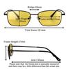 Titanium Frame Night Vision Driving Sunglasses For Vision Blue Light Blocking Computer Glasses Yellow Lens Fishing Eyeglasses