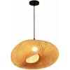 40CM E27 Bamboo Pendant Light Chinese Restaurant Hand-Woven Hanging Lamp Zen Tea Room Lantern Rustic Creative B&B Pendant Lamps