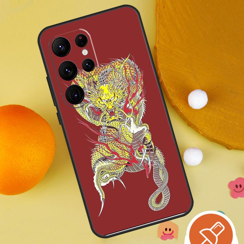 Чехол Yakuza Dragon Tattoo для Samsung Galaxy S23 S22 S21 Ultra S20 FE S8 S9 S10 Plus Note 10 20 Ultra