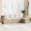 VidaXL Garden Lounge Set with Cushions 5 Pcs Beige Braided Resin 3325664