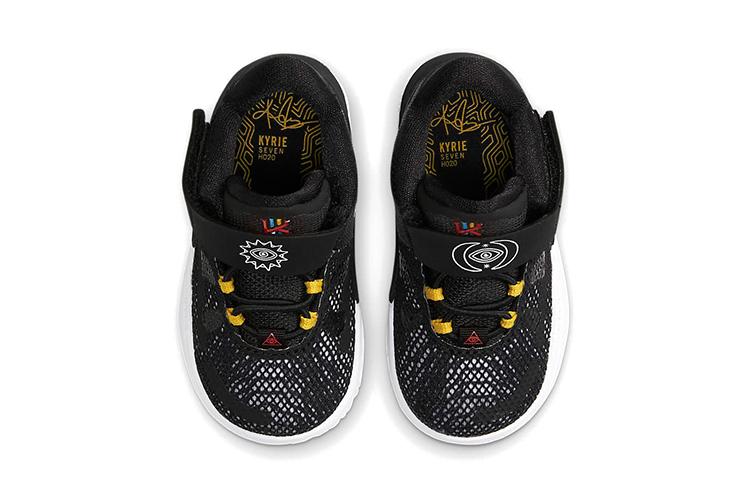 Nike Баскетбольные кроссовки Kyrie 7 Mid Black White для младенцев и малышей CT4980-002