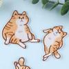 6 Pcs Cartoon Cats Sew On Patches Applique Patches Animal Iron On Patches Kitten Embroidered Patches Repair Patches