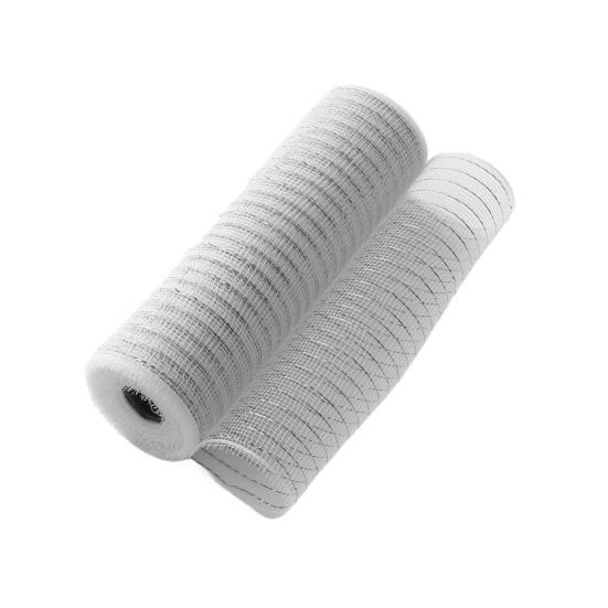 Christmas Mesh Ribbon 10 Inch X 10 Yards Metallic Foil