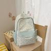 Schoolbag Japanese fashion simple high value floral student backpack ins niche cute lightweight large capacity double backpack