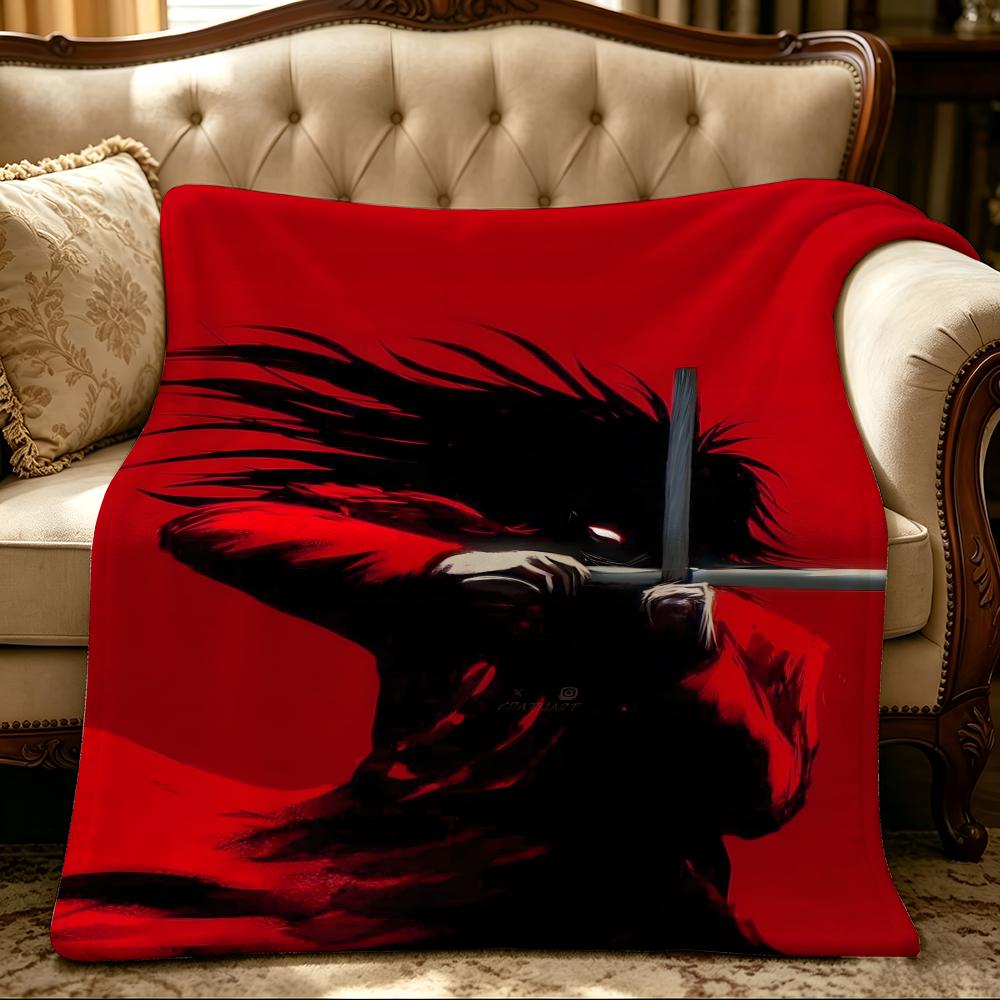Аниме H-Hellsing-g Плотное Уютное Фланелевое Одеяло, Многоцелевое Использование В Помещении На Улице Ежедневный Сон