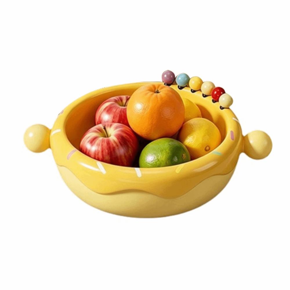 Plastic Fruit Serving Plate Large Capacity Snack Storage Tray Home Living Room