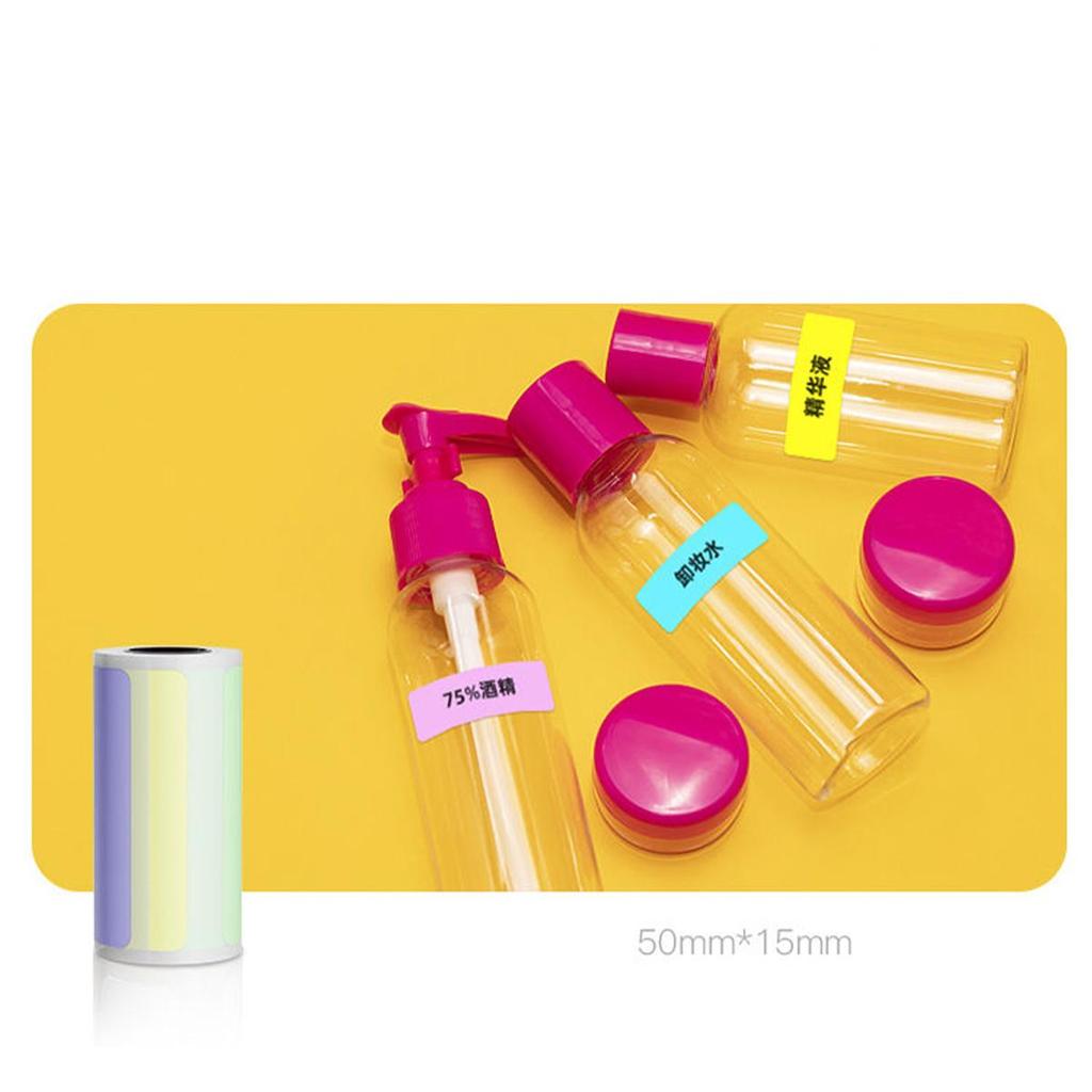 57 мм рулоны термобумаги цветные 15 мм этикетки самоклеящиеся печатные этикетки бумага наклейка для карманного термопринтера мини для paperang для T02/M02