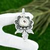Sisters Day Deal 925 Silver White Solar Quartz Gemstone Handmade Bezel Pendant