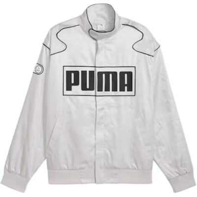 Puma Архив Расслабленная сезонная модная универсальная повседневная гоночная куртка унисекс куртка Glacier-Gray 629914-61